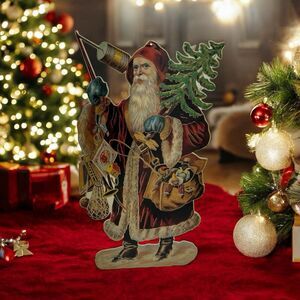 XL SANTA FATHER CHRISTMAS Ornament Decoration Exc CONDITION Rare SHACKMAN